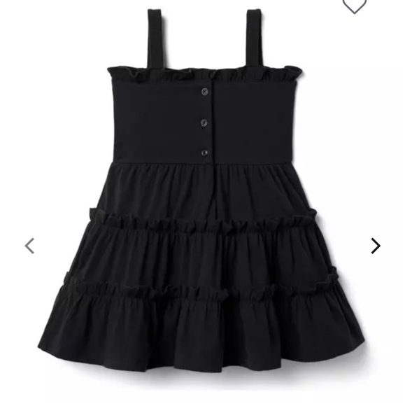 Janie and Jack Black Crochet Trim Tiered Jersey Sundress 12-18 months  NWOT - Picture 3 of 7